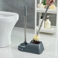 thumbnail image 1 of Suncoda Toilet Brush, Toilet Brush With Hard Bristles Bathroom Cleaning Brush Toilet Brush With Base Kit Suction Set Modern And Compact Toilet Cleaner Brush Long Handle For Bathroom, 1 of 6