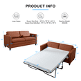 thumbnail image 2 of Puremind Canapé-Lit Escamotable avec Matelas, Sofa-Lit Format Grand Lit avec Canapé Escamotable pour Appartements/petits Espaces, Brun Cognac, 2 of 5