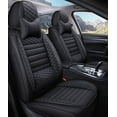 thumbnail image 1 of Maidao Car Seat Covers Leather Full Set for Chevrolet for Bolt 2017-Present 5 Seats Front Rear Cushion Protector with Headrest Black, 1 of 6