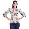 thumbnail image 1 of Moomaya T-Shirts Décontractés pour Femmes en Coton Grande Taille à Manches 3 /4 à Col Rond, 1 of 4