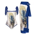 thumbnail image 2 of iTNHFP Swimwear Womens Plus Women's trendy Mesh Stitching Print Cutout Fashion Splice Hollowing Swimsuit, 2 of 5