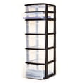 thumbnail image 3 of Homz Plastic 6 Clear Drawer Home Storage Container Tower, Black (2 Pack), 3 of 7