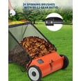 thumbnail image 3 of BeesClover Balayeuse à Gazon Poussée de 21 Pouces, Sac de Collecte de Grande Capacité de 7 Pi3, 4 Brosses Rotatives, Hauteur Réglable, Cadre en Acier Durable avec Roues en Caoutchouc, 3 of 6