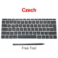 thumbnail image 1 of New Keycaps US UK Spain French Russian For Macbook Pro Retina 13" A1708 Keyboard Keys Replacement key cap 2016 2017 Czech, 1 of 6