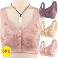 thumbnail image 2 of RKSTN 2PC Push up Bra for Women Comfortable Lace Breathable Floral Printed Bra No Rims Full Figure Underwire Plus Size Bra for Large Bust, 2 of 9