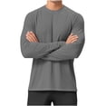 thumbnail image 4 of ylioge Mens Sun Protection T Shirts Lightweight Long Sleeve UV T-Shirts Casual Solid Pullover Breathable Basic Raglan Fishing Tees Tops, 4 of 8