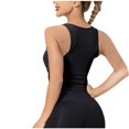 thumbnail image 4 of Yuyuzo Crop Tops for Women Sleeveless Shirts Deep V Neck Going out Tops Ribbed Knit Basic Tees, 4 of 4