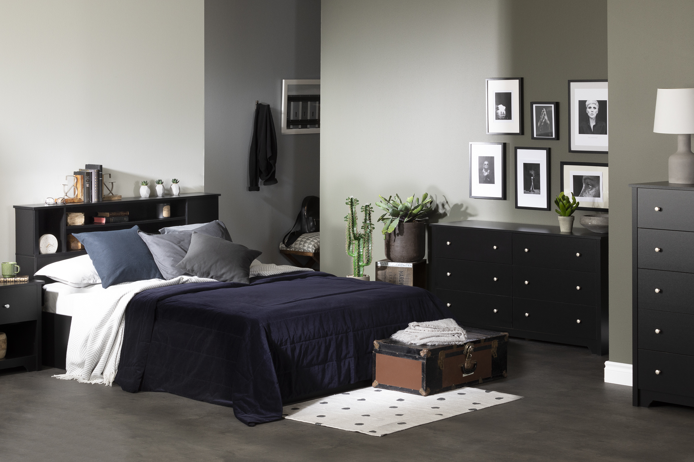South Shore Vito 5-Drawer Chest for Adult, in Pure Black