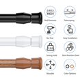 thumbnail image 5 of AIZESI Spring Tension Curtain Rods Tension Rod (Black, 28"-41" 2pcs) Spring Loaded Curtain Rods Extension Kitchen Curtain Rod Adjustable Small Curtain Rod for Window, 5 of 5