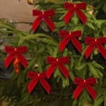 thumbnail image 4 of Aufmer 25 Pcs Small Velvet Christmas Bows, Bows for Wreath Gift Craft, Wedding Party Home Decoration, 4 of 5