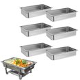 thumbnail image 1 of Aoile 6 Pack Steam Table Pan, Commercial Stainless Steel Hotel Pan (4" Deep, Silver), 1 of 7