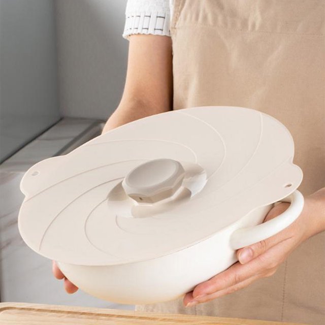 Dvkptbk Silicone Couvercle en pour Conservation des Aliments Résistant à la Chaleur Couvercles à Succion Réutilisables pour Bols-Assiettes-Casseroles-Casseroles Couvercles Anti-Éclaboussures Ustensiles de Cuisine & Gadgets
