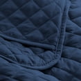 thumbnail image 3 of Bare Home Quilt Set - 3 Piece - Diamond Stitched Bedspread Coverlet - King, Dark Blue, 3 of 4