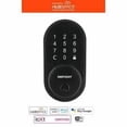 thumbnail image 1 of Defiant Round Matte Black Smart Electronic Wi-Fi Deadbolt Works with Google Home & Amazon Alexa Powered by Hubspace, 1 of 1