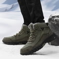 thumbnail image 4 of LSLJS Men Shoes Solid Color Winter Keep Warm Woolen Casual Bandage Short Boots, Men's Snow Boots, 4 of 6
