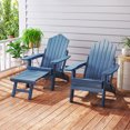 thumbnail image 4 of Costway Patio Adirondack Chair All-Weather HIPS Lounge Chair with Retractable Footrest Navy, 4 of 10