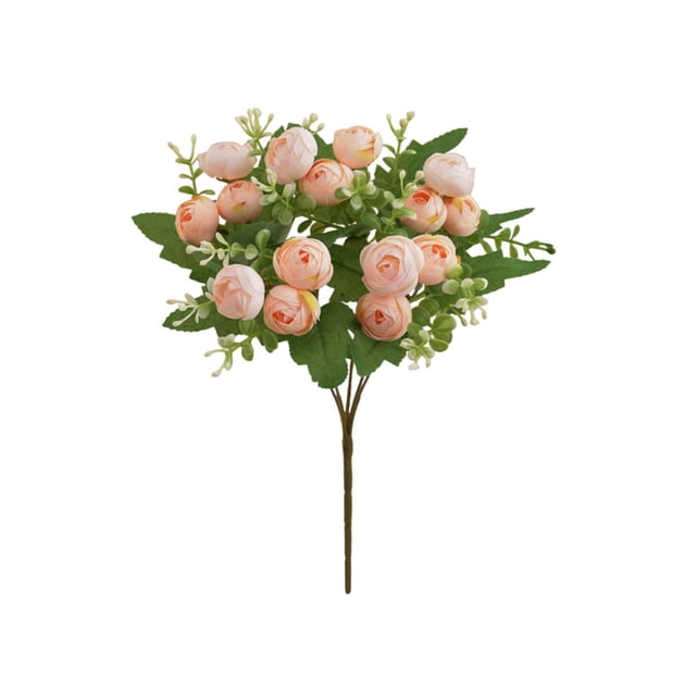 LSLJS Artificial Flowers Simulated Wedding Flowers Lofty Consort's Tea Buds Silk Flower Decorations Reusable Bouquet for Home Party Office Wedding Reunite Reception Table Decoration Artificial Flowers