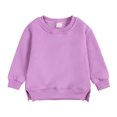 thumbnail image 1 of Manteaux pour Filles Garçons Manteau Chandail Col Rond Petit Moyen Chandail Molleton Uni, 1 of 5