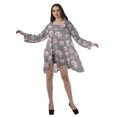 thumbnail image 3 of Moomaya Robes Décontractées Femmes Rayonne Robe Mini à Manches Longues pour Femmes, 3 of 4