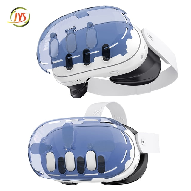 JYS Crystal Clear Protective Case & Lens Privacy Cover for Meta Quest 3 - Anti-Scratch VR Headset Shell, Dustproof Lens Guard, Easy Install Accessory Set