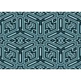 thumbnail image 1 of Ahgly Company Machine Washable Indoor Rectangle Transitional Deep Teal Green Area Rugs, 5' x 7', 1 of 7