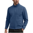 thumbnail image 1 of Lovzfmll Men's Polar Fleece Jacket, Solid Color Stand Collar, Long Sleeve Zip Front, Plush Lining, Fall Jackets for Men, Soft Thermal Jacket, 1 of 4