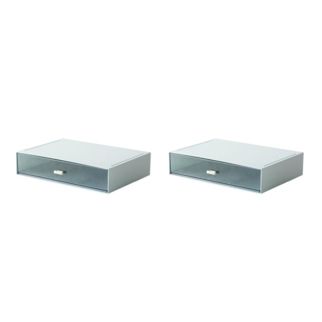fastboy Neat And Tidy Storage Box - plify Life With Organized Storage Multilayer Stackable Desk Organizer blue 1 drawer 2Set