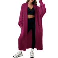 thumbnail image 1 of Comdrip Long Cardigans for Women! Long Cardigans for Women Open Front Cable Knit Cardigan Open Front Oversized Draped Sweater Outerwear Fall Cardigans for Women Hot Pink M, 1 of 4
