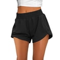 thumbnail image 1 of Plebaso Womens Athletic Running Shorts Elastic High Waist Activewear Workout Shorts with Zipper Pockets, 1 of 7