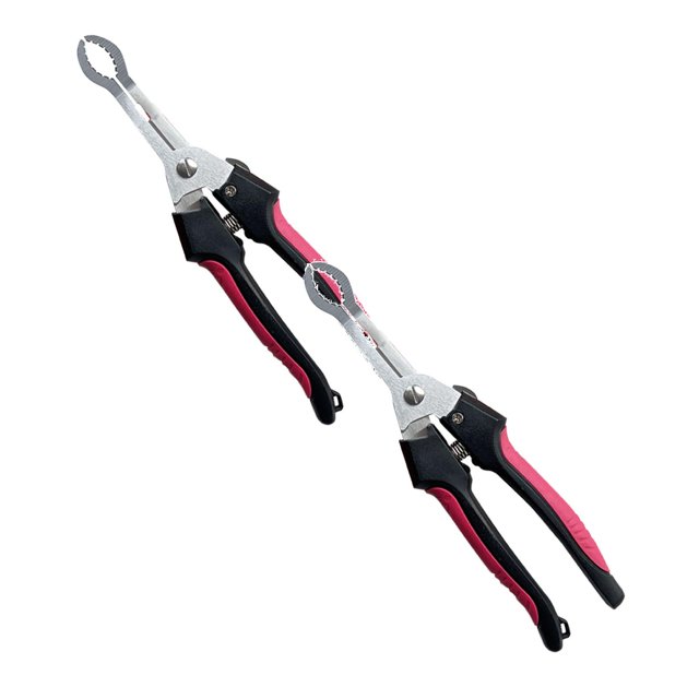 Oleegame Pinces de Service Compactes 2 Pcs Petites Pinces à Épiler Sans Semences Ciseaux à Ressort Pinces à Sucre Outils Extérieurs Épilation de Fruits Rouge