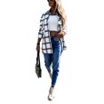 thumbnail image 5 of EYIIYE Womens Shirt Flannel Casual Long Sleeve Fall Blouse Tops with Check Pattern Pockets, 5 of 5
