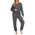thumbnail image 4 of Ensembles de Pyjama pour Femmes Pyjama Uni pour Femmes Automne et Hiver Doux Demi-Polaire Plus Molleton Chaud Ensemble de Vêtements de Maison Haut de Gamme pour Femmes Pyjamas, 4 of 8