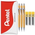 thumbnail image 1 of Pentel P200 Series Mechanical Pencils with Refills, 0.9mm, HB Lead, 3 Count, 6 Pack, 1 of 4