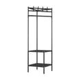 thumbnail image 2 of Jubipavy Coat Rack Freestanding Closet Organizer Hall Tree With 2 Storage Shelves Corner Storage Organizer For Entryway Bedroom, 2 of 7
