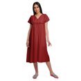 thumbnail image 1 of Moomaya Robe de Nuit d'Allaitement à Manches Longues en Coton Uni pour Femmes, 1 of 6