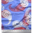 thumbnail image 1 of Soimoi Poly Georgette Fabric Artistic Paisley Print Sewing Fabric Yard 52 Inch Wide, 1 of 3
