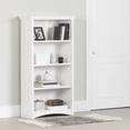thumbnail image 1 of South Shore Gascony 4-Shelf Bookcase for Adult, in Pure White, 1 of 13