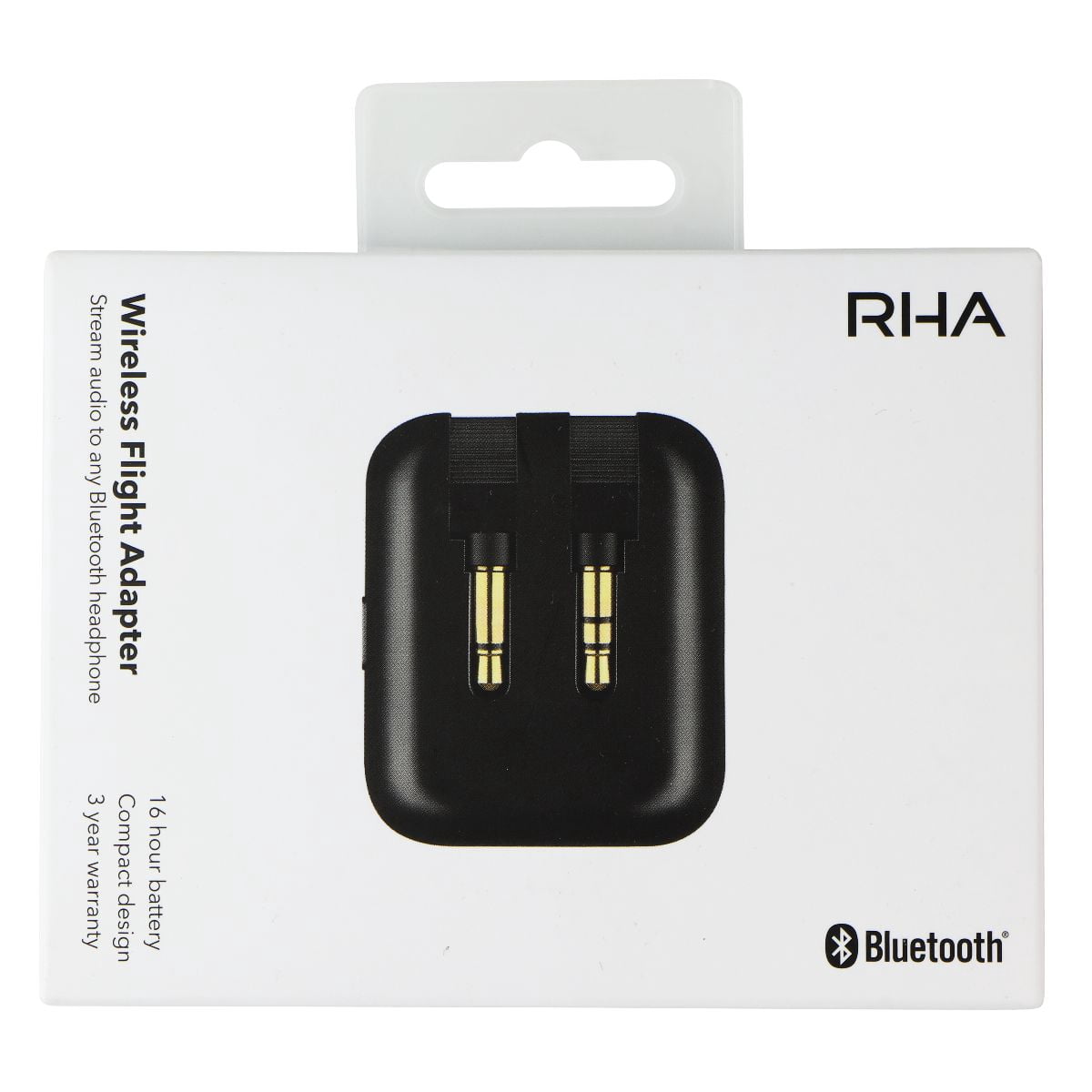 RHA Adaptateur de Vol Sans Fil Bluetooth pour Prises 3,5 mm - Noir (601712)