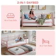 thumbnail image 2 of AKDSteel Metal Twin Daybed, Sofa Bed Frame with Steel Slat Support, Multifunctional Day Bed for Living Room, 2 of 8