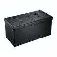 thumbnail image 1 of Gravitti Banc de Rangement en Similicuir Capitonné 30" - Noir, 1 of 1