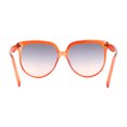 thumbnail image 2 of Womens Oversize Nerdy Round High Temple Horn Rim Sunglasses Light Red Smoke, 2 of 4