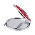 thumbnail image 1 of EeaseCA 1pc Creative Folding Mirror Double-sided Cosmetic Mirror Portable Rhinestone Mirror for Girls Women Ladies Red, 1 of 8