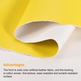 thumbnail image 3 of Unique Bargains Smooth Solid Color Faux Leather Sheets,PU Leather for DIY 20x135cm Light Yellow, 3 of 4
