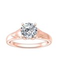 thumbnail image 1 of 1.05 Carat Excellent Round Cut Real Diamond New Design Solitaire Ring for Wedding Solid 18K Rose Gold Size 11, 1 of 1