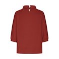thumbnail image 4 of AherBiu Chemises en Lin pour Femmes Manches 3/4 Col à Revers Style Rétro Hauts Décontractés Amples Mode Automne 2024 Blouses, 4 of 5