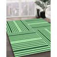 thumbnail image 3 of Ahgly Company Tapis d'Intérieur Lavable en Machine Carré Vert Forêt Transitionnel, 8 Pieds Carré, 3 of 7
