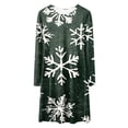 thumbnail image 5 of Zanarzt Robe à Manches Longues pour Fille Robe de Noël pour Fille Imprimé Bal Fête Fête de Noël Robes pour Fille Vert, 13-14 Ans, 5 of 5