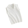 thumbnail image 1 of FOCUSNORM Toddler Sweater Vest Lightweight Sleeveless V Neck Solid Color Pullover Knitted Tank Tops, 1 of 9