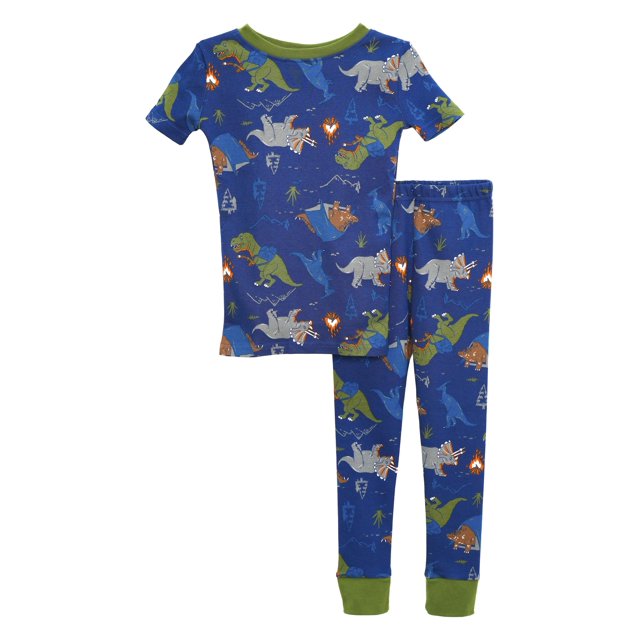 Pretigez Pyjama pour Garçons en Coton Biologique, Ensemble de Sommeil 2 Pcs