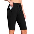 thumbnail image 1 of Beautyin Womens Swim Shorts Knee Length High Waisted Drawstring Swim Bottoms with Two Pockets, 1 of 7